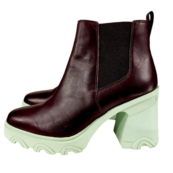 Sorel Brex Chelsea Boot 11 Women Chunky Platform Brown Cinder Sea Sprite Y2K 90s - Picture 3 of 12